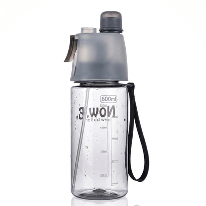 Sticlă de Apă 600 ml cu Pulverizator