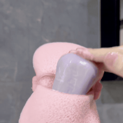 Burete Exfoliant pentru Baie cu Săculeț pentru Săpun și Curele de Fixare