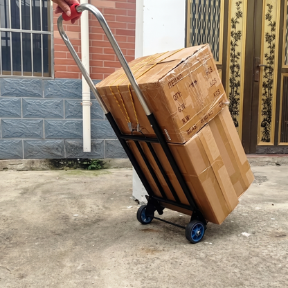 Cărucior Pliabil cu Roți și Înălțime Reglabilă, Rezistent și Practic