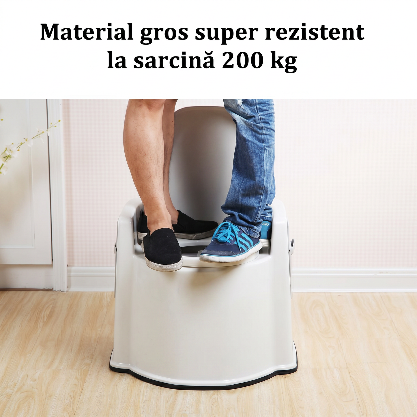 Toaletă Portabilă pentru Camping cu Coș Lavabil și Suport pentru Hârtie