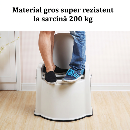 Toaletă Portabilă pentru Camping cu Coș Lavabil și Suport pentru Hârtie