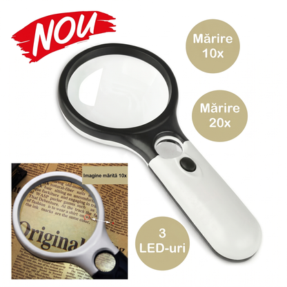 Lupă cu Led de Mână