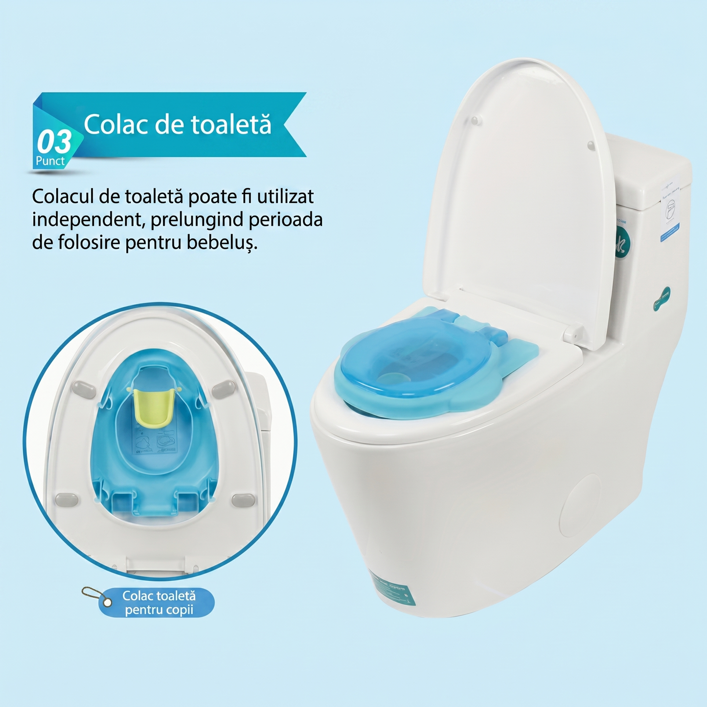 Oliță pentru Copii Tip Scaun de Toaletă Confortabil și Drăguț