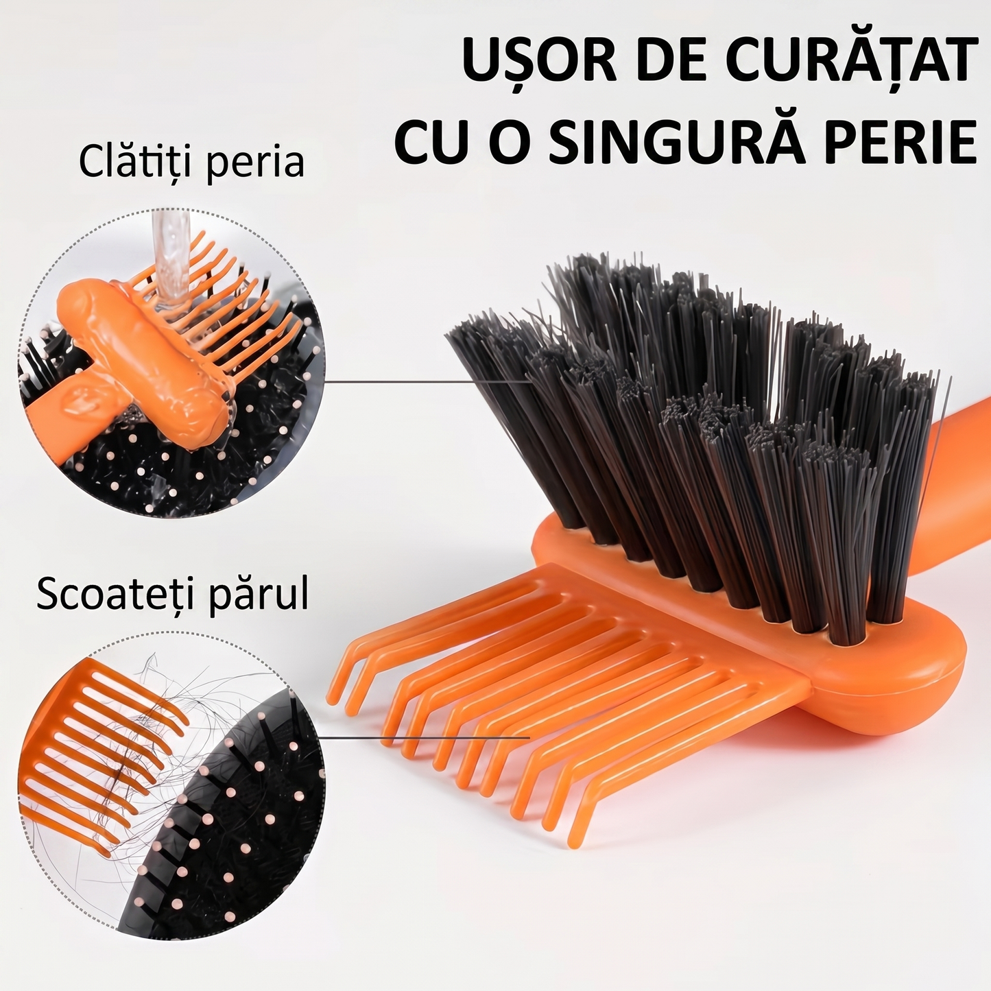 Curățător pentru Perie de Păr cu 2 Funcții