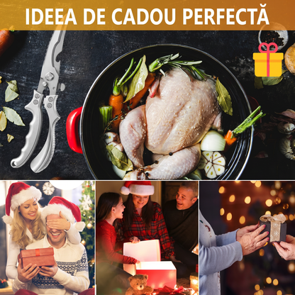 Foarfece de Bucătărie din Oțel Inoxidabil pentru Tăiat Carne și Oase