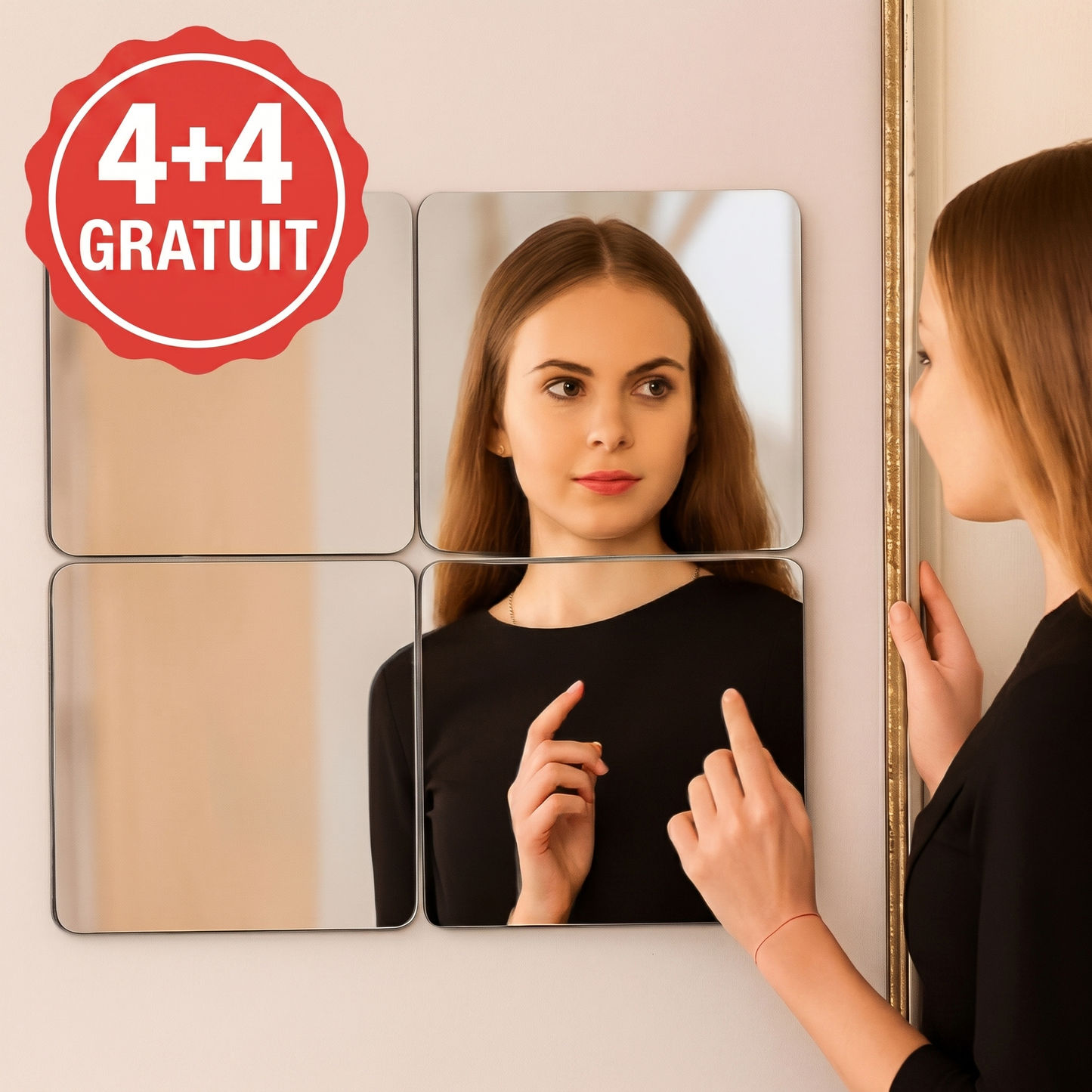 Set 8 Oglinzi Autoadezive cu Claritate HD