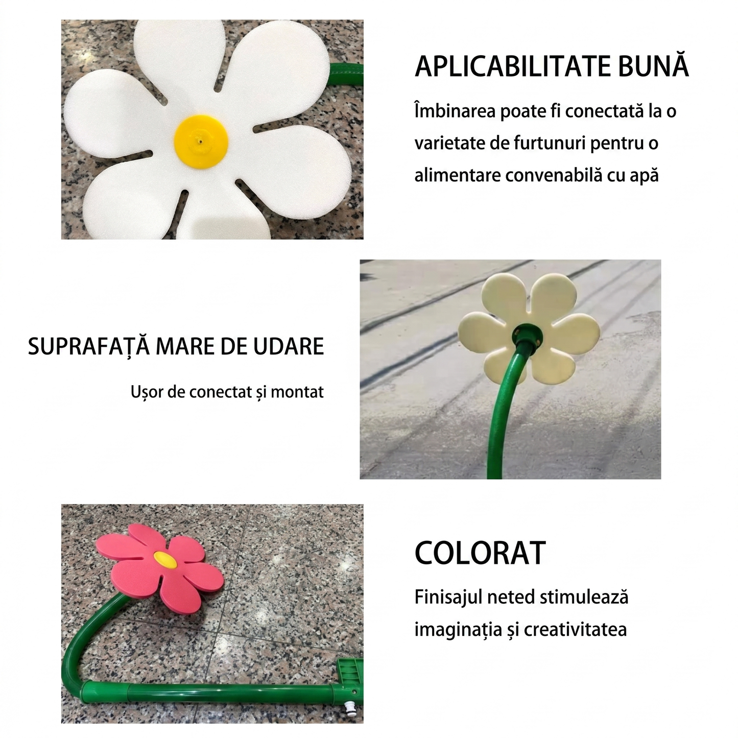 Picurator pentru Grădina cu Formă de Floare și Sistem Automat de Stropire