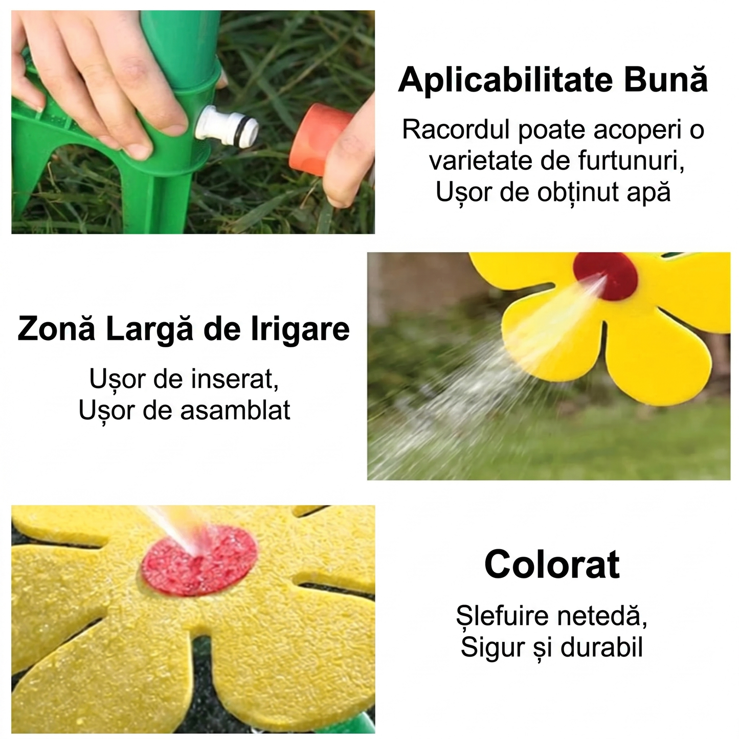 Picurator pentru Grădina cu Formă de Floare și Sistem Automat de Stropire