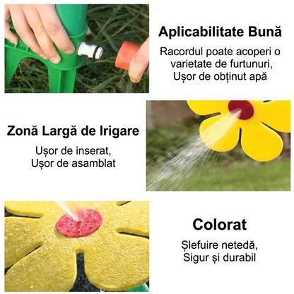Picurator pentru Grădina cu Formă de Floare și Sistem Automat de Stropire