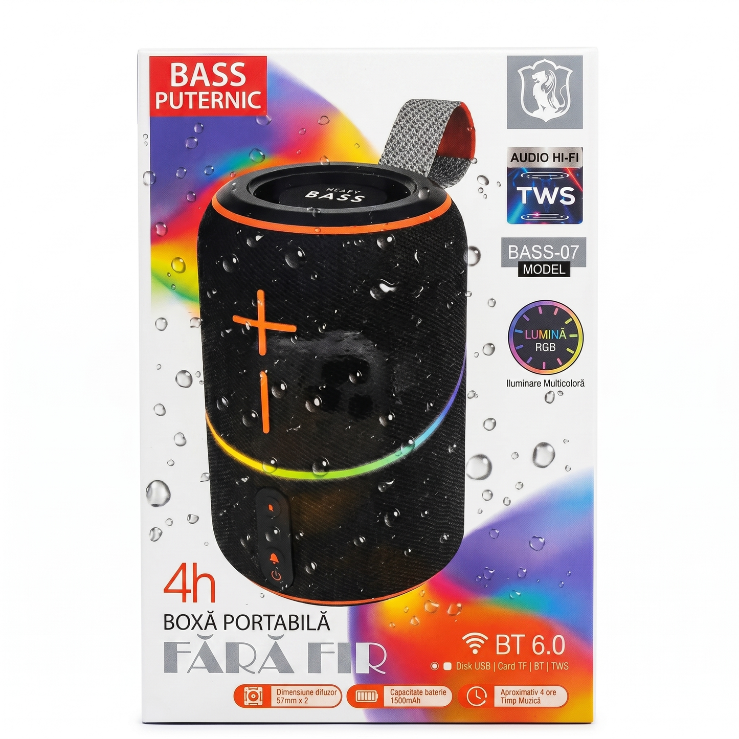 Boxă Portabilă Wireless cu Încărcare USB