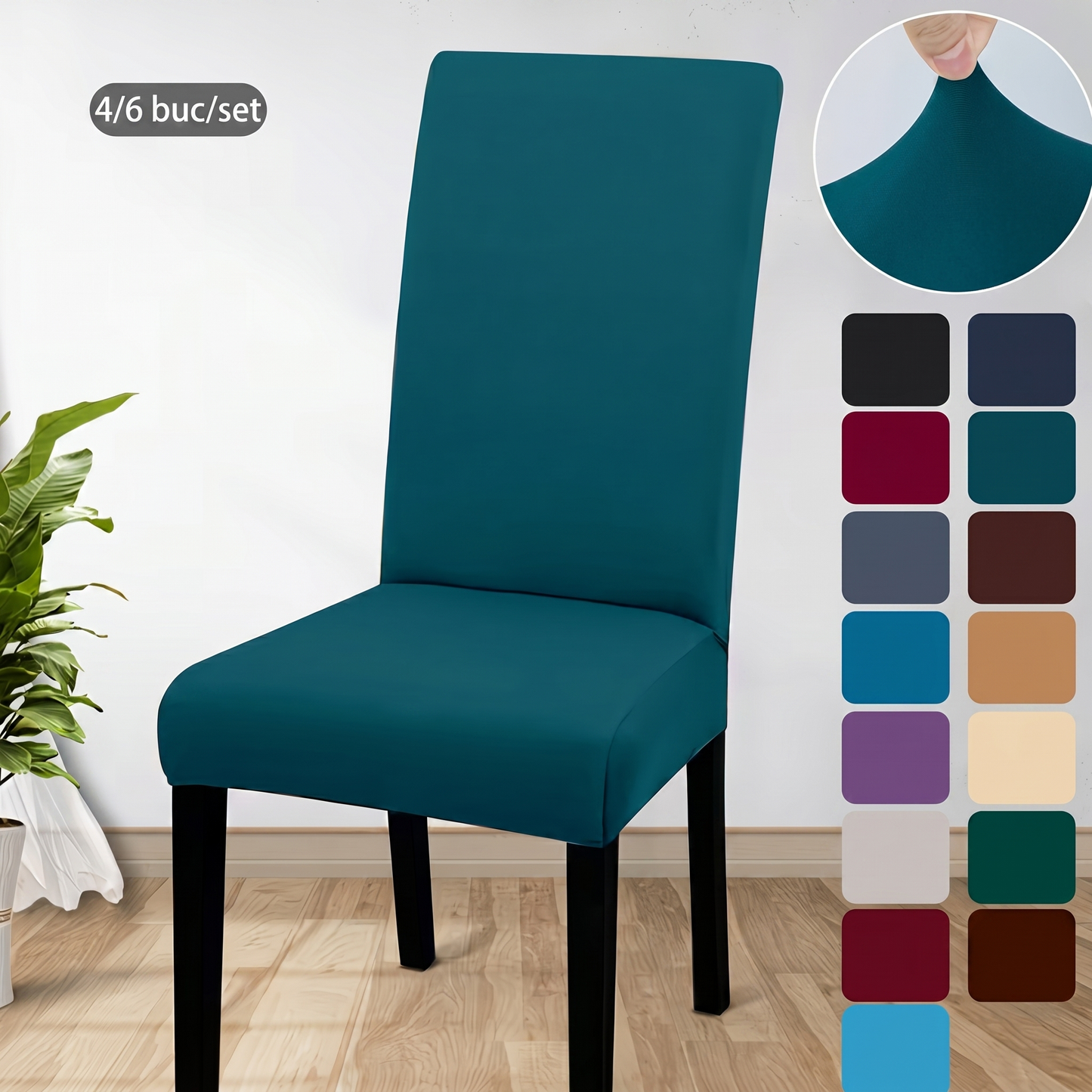 Set de 4 Huse Elastice pentru Scaune
