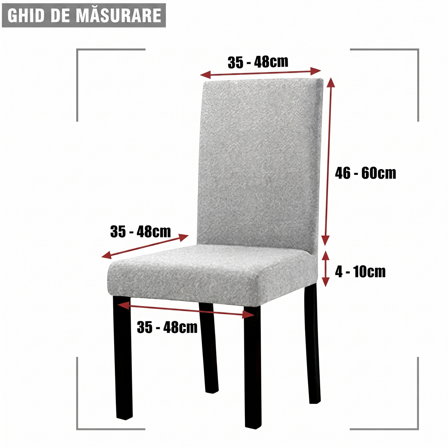 Set de 4 Huse Elastice pentru Scaune