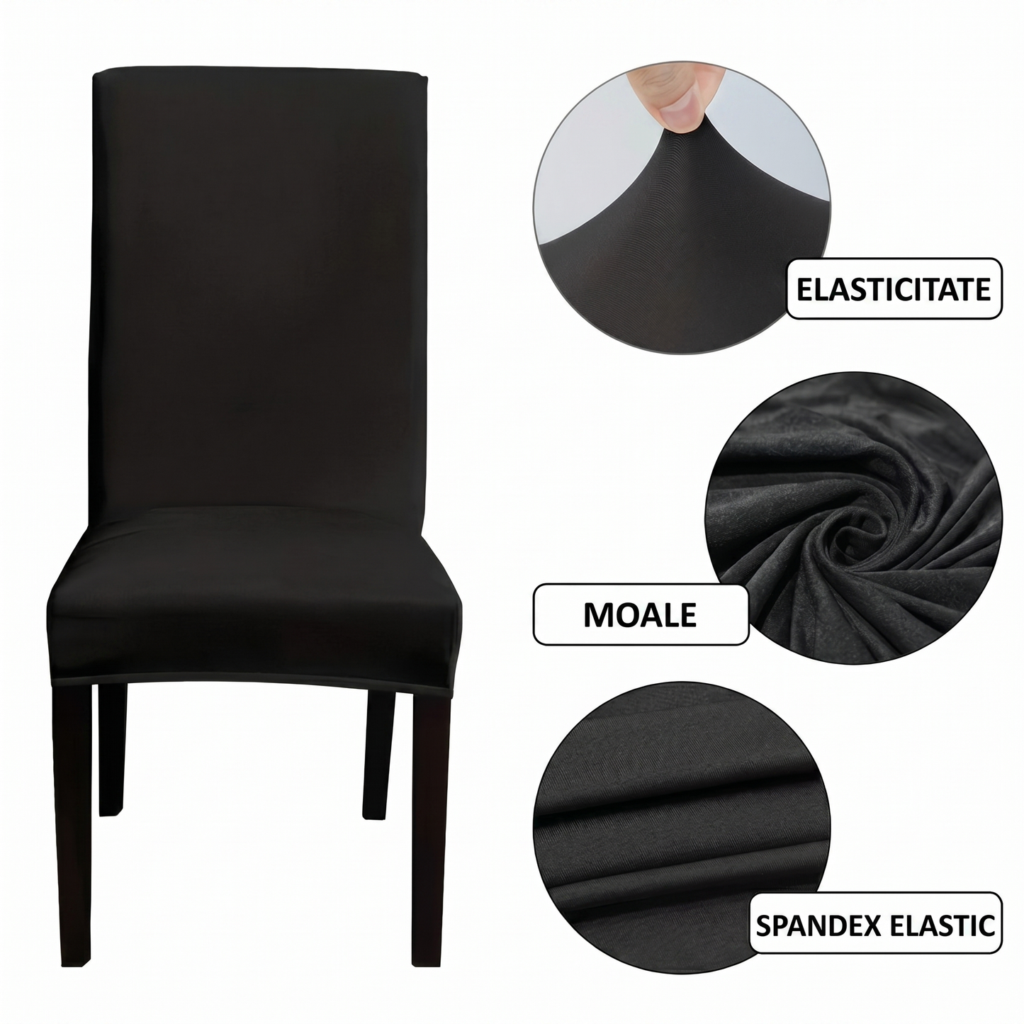 Set de 4 Huse Elastice pentru Scaune