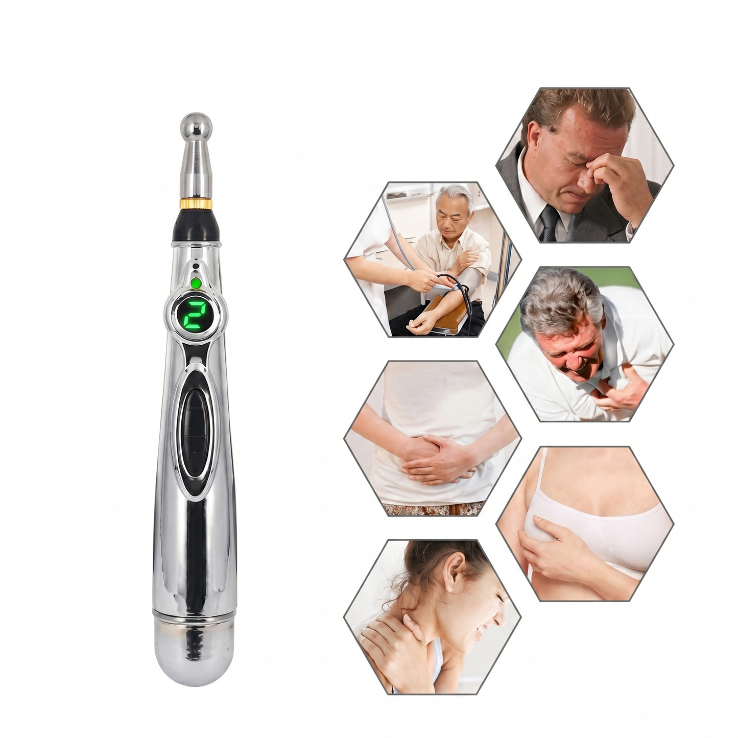Stilou de Masaj Electric pentru Puncte de Acupunctură