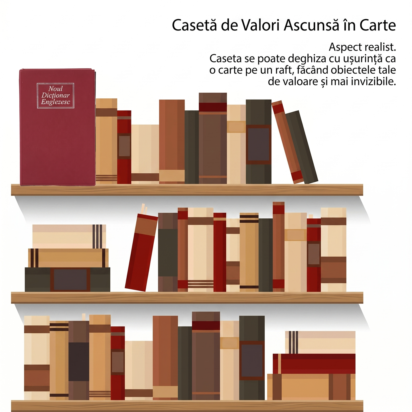 Casetă de Valori în Formă de Carte