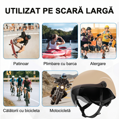 Cască de Protecție cu Vizieră de Soare