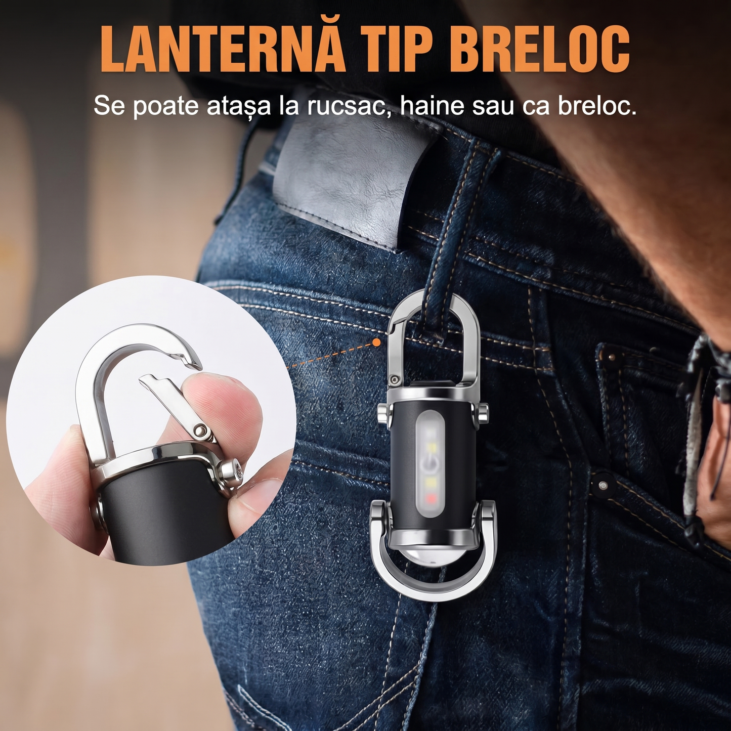 Mini Lanternă Breloc