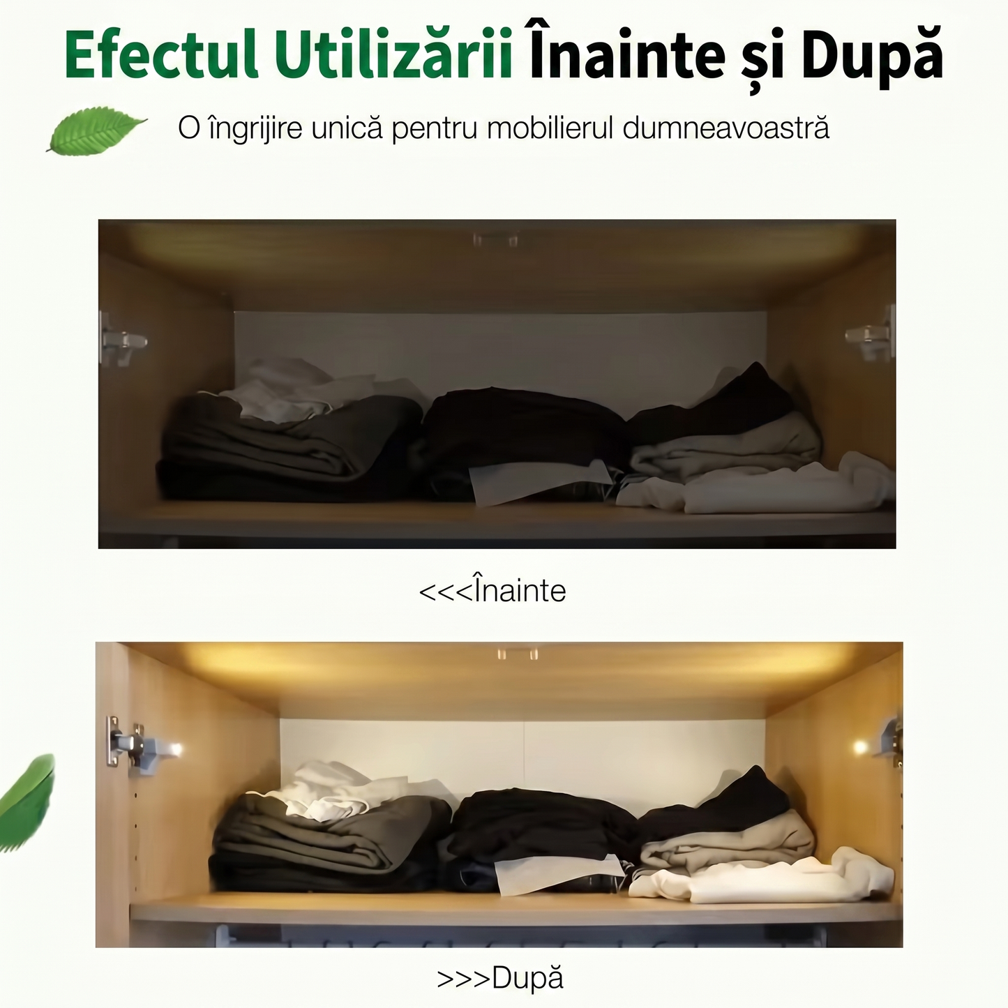 Set Lumini LED pentru Dulap cu Senzor de Mișcare