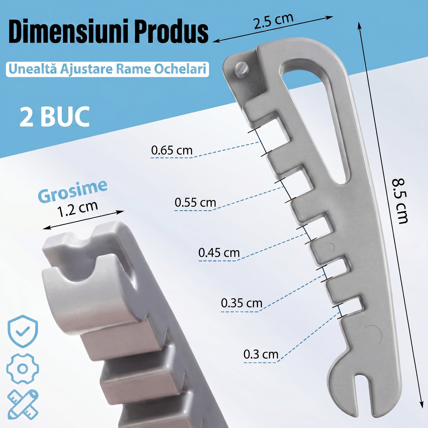 Instrument de Corecție Formă pentru Ochelari