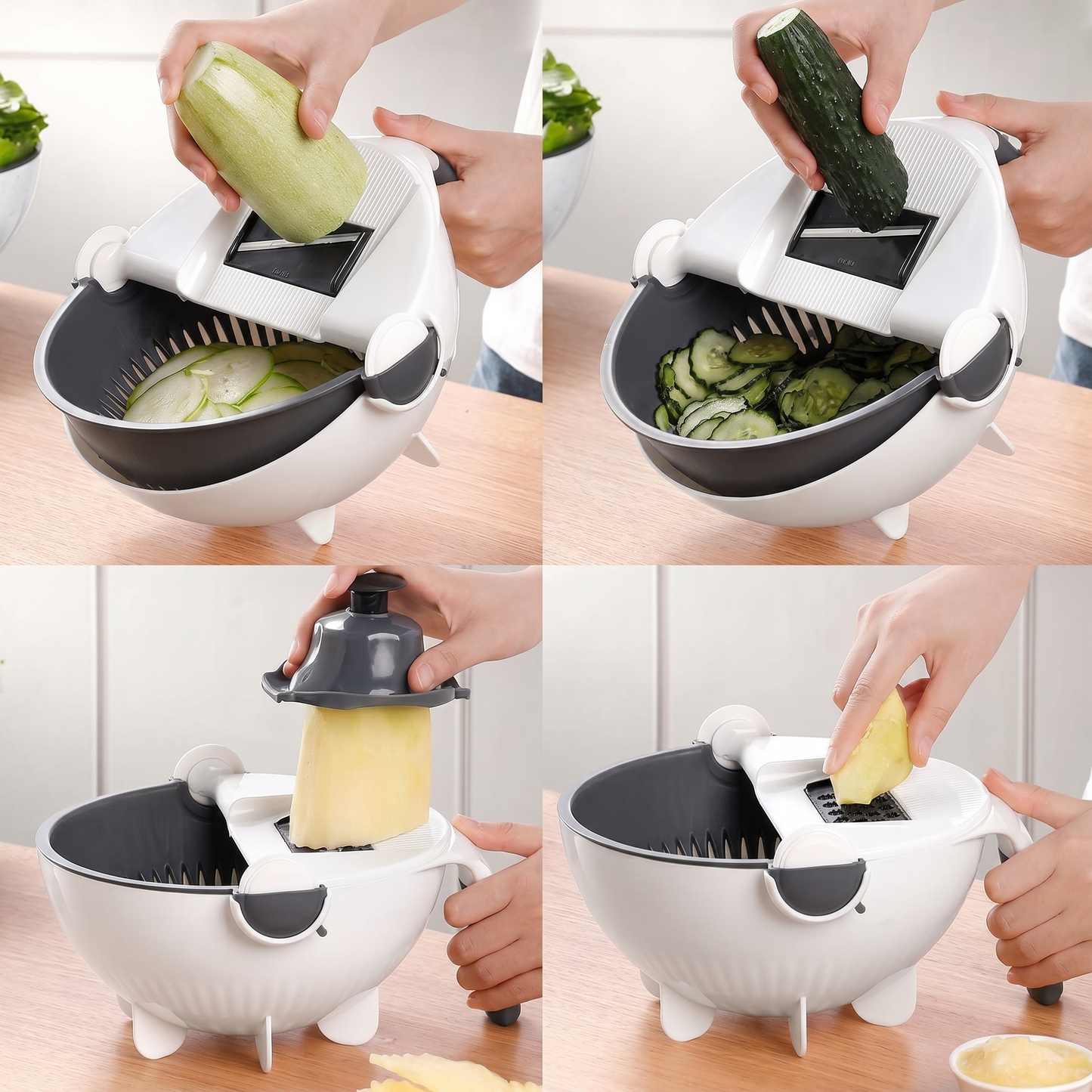 Feliator Multifuncțional cu Bol pentru Fructe și Legume