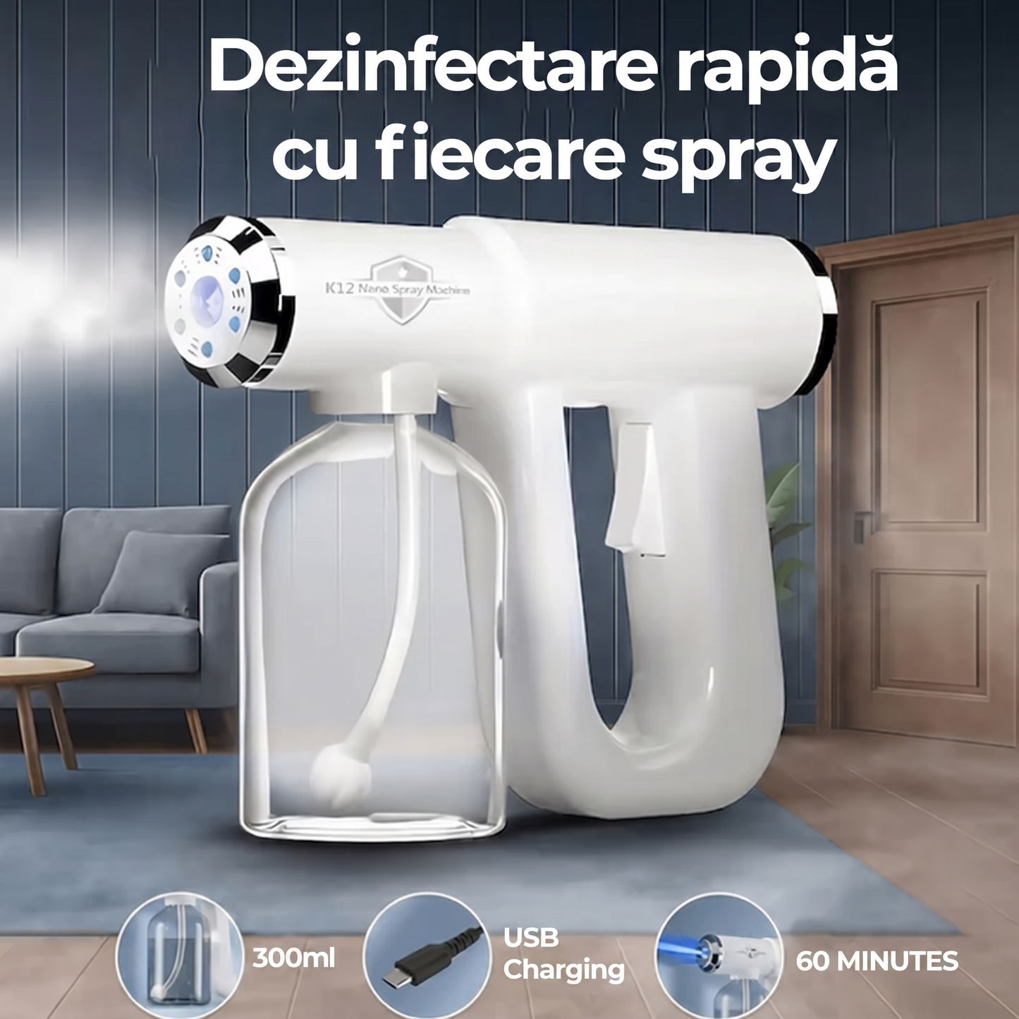 Pistol Cu Spray Dezinfectant