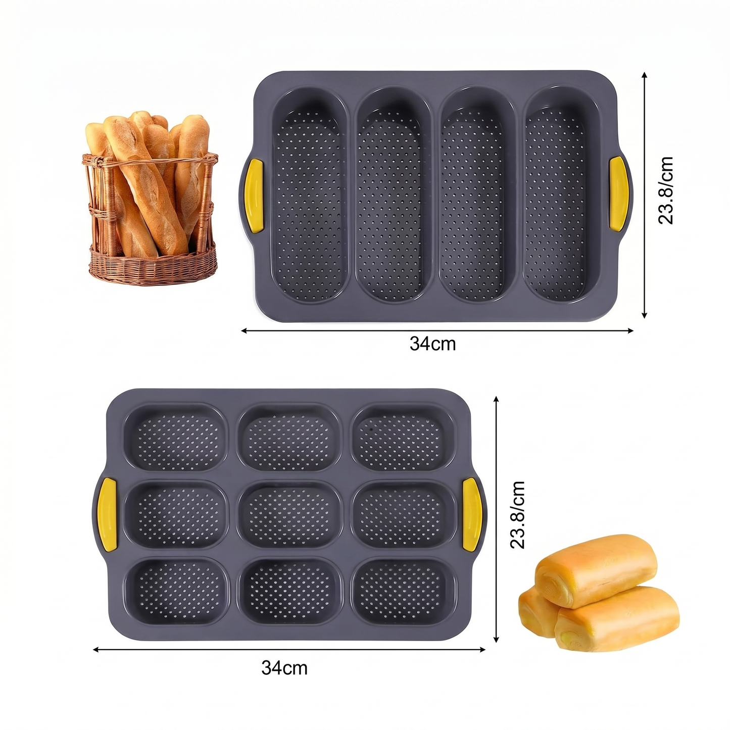 Set 2 Forme Baghete și 2 Pensule