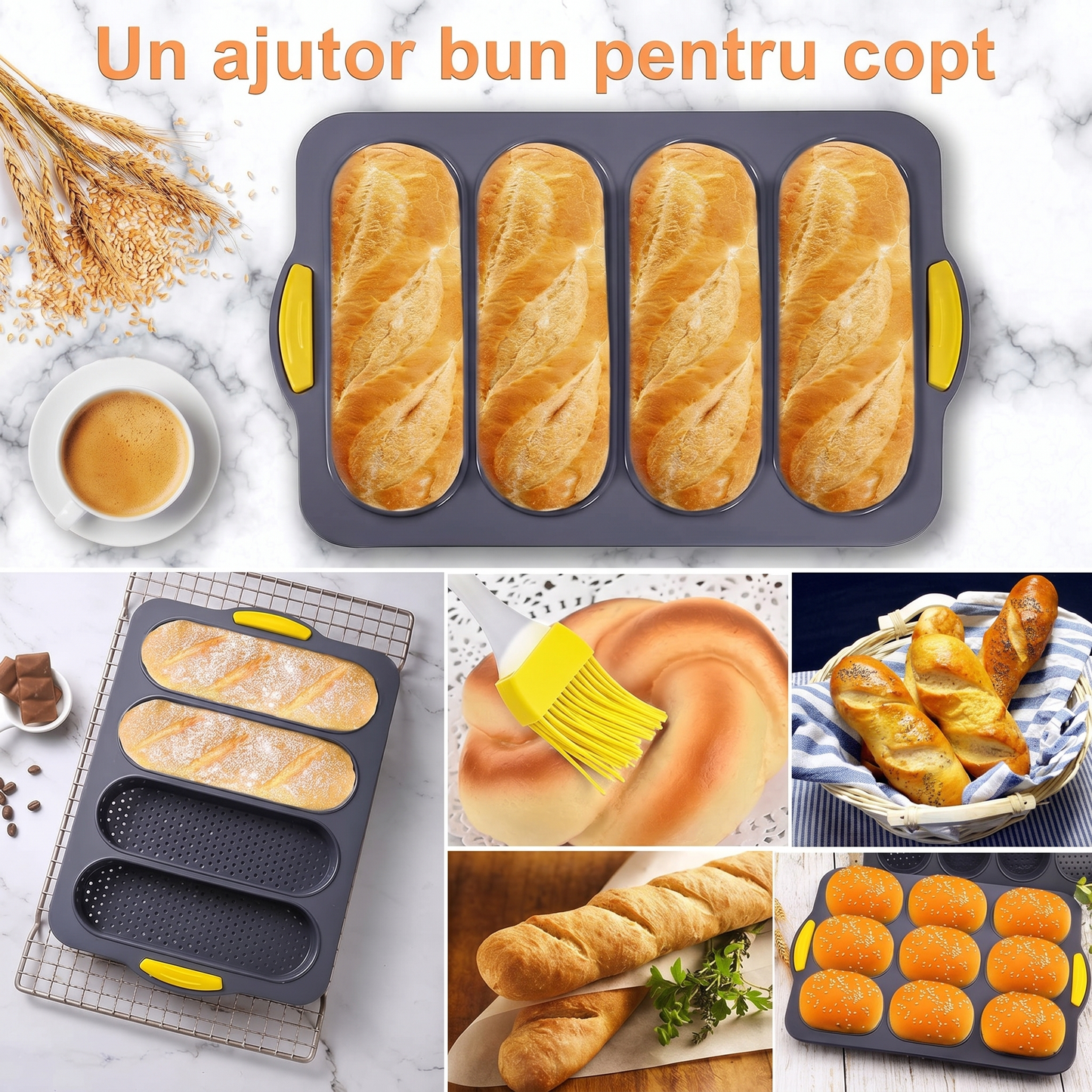 Set 2 Forme Baghete și 2 Pensule