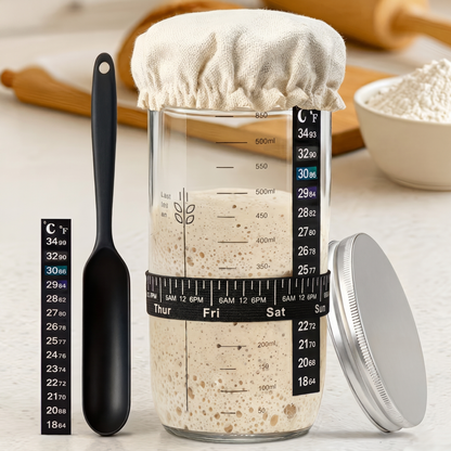 Set de Borcane de Fermentare din Sticlă