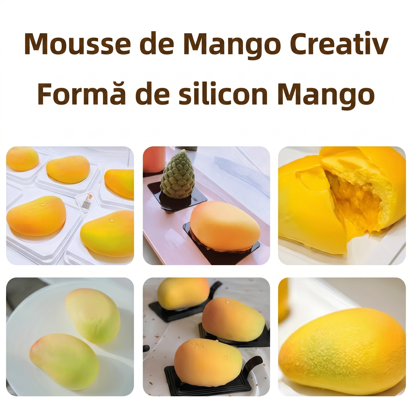 Formă de Tort din Silicon în Formă de Mango
