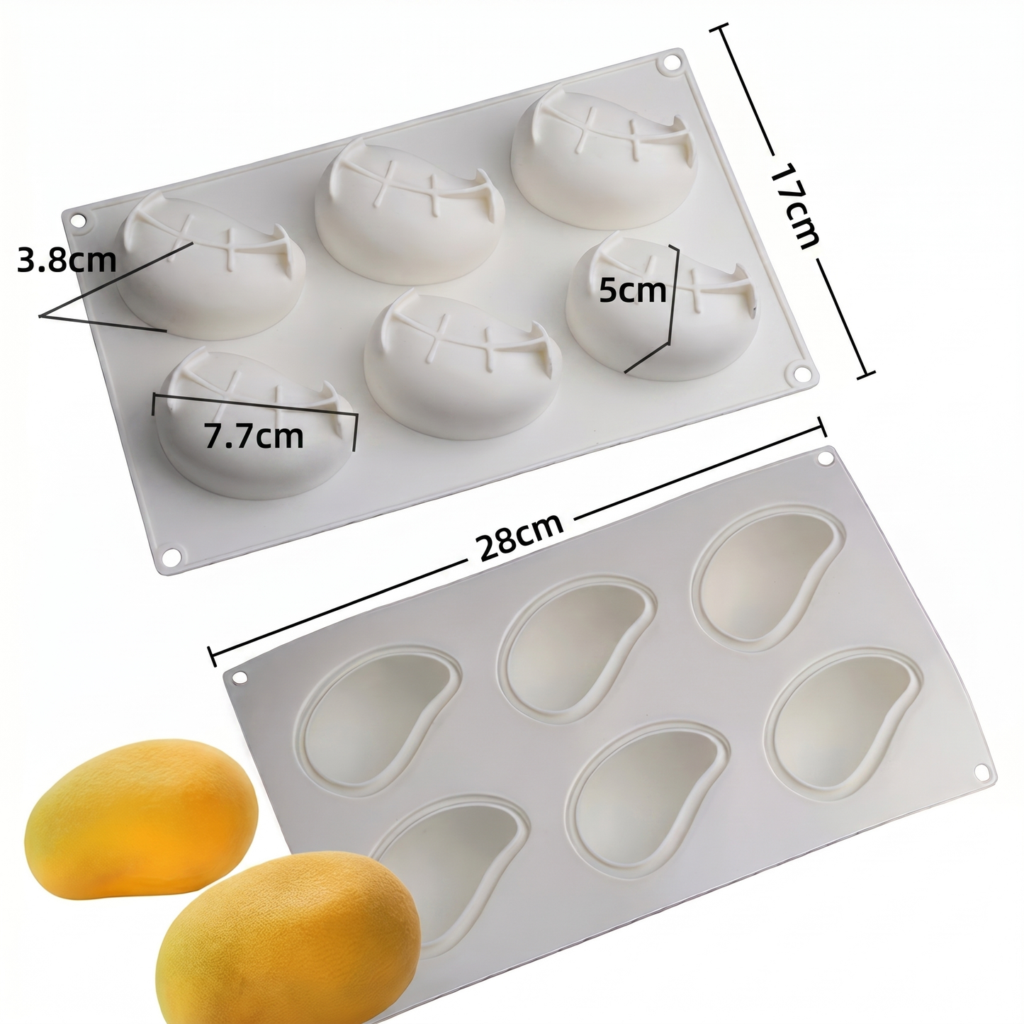 Formă de Tort din Silicon în Formă de Mango