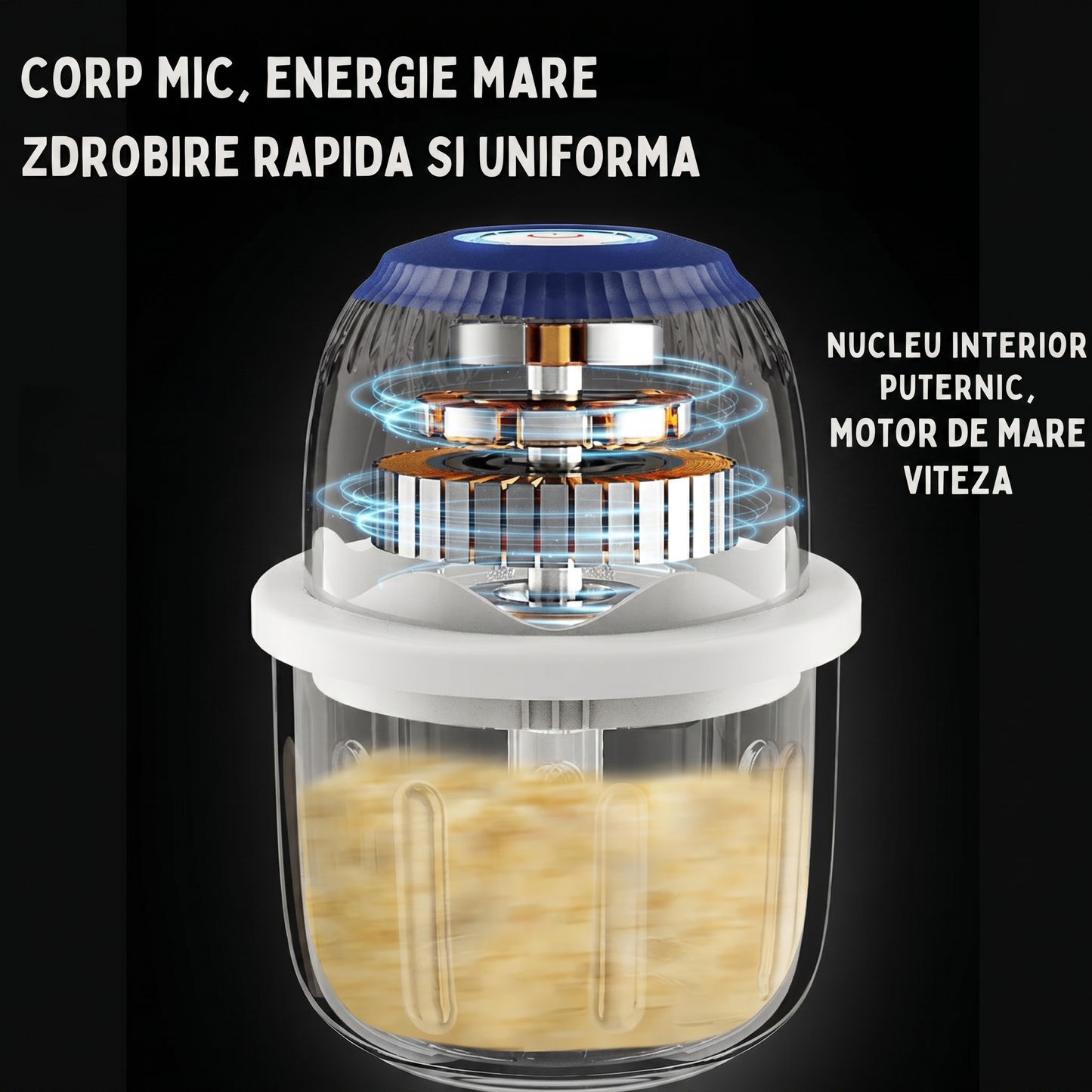 Mini Tocător Electric Multifuncțional Fără Fir