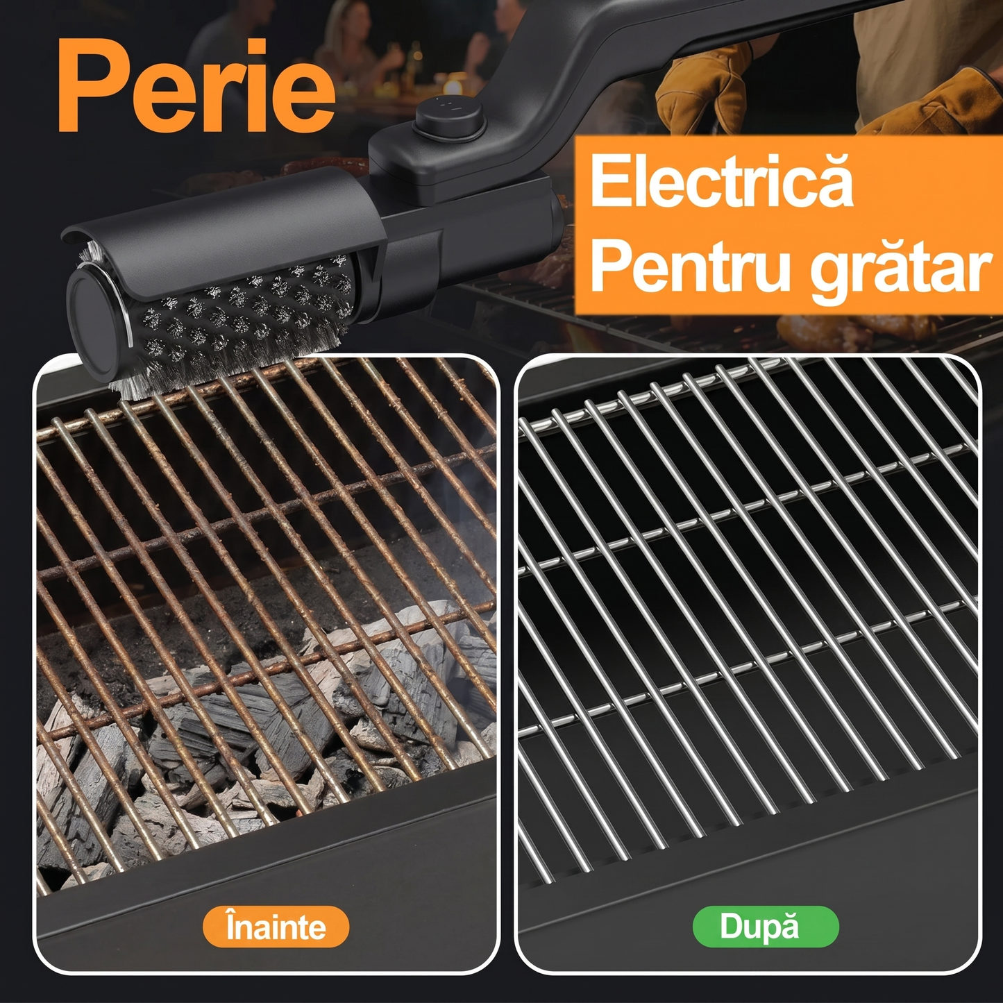 Perie Electrică pentru Grătar