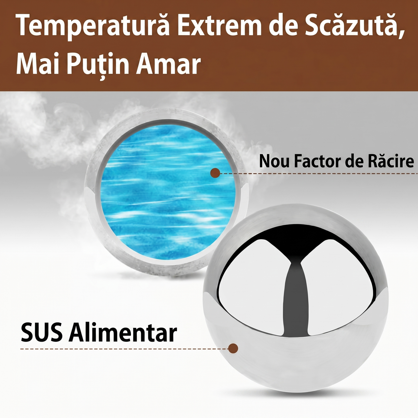 Bile de Congelare din Oțel Inoxidabil pentru Espresso