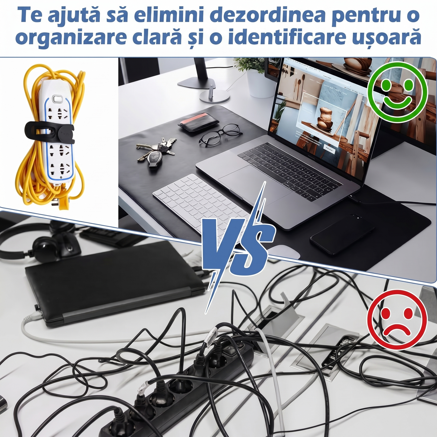 Bretele De Siguranță Din Silicon Reglabile pentru Organizare
