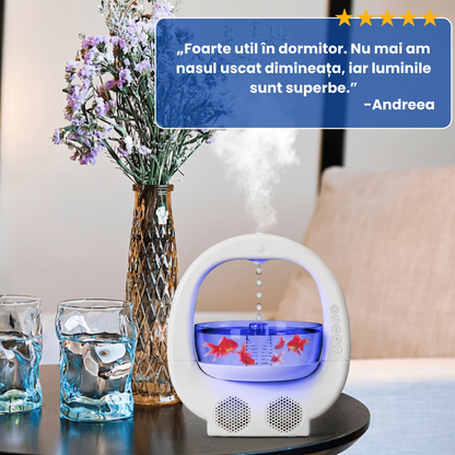 Umidificator 4-În-1 Cu Lumini RGB, Boxă Bluetooth Și Acvariu Decorativ