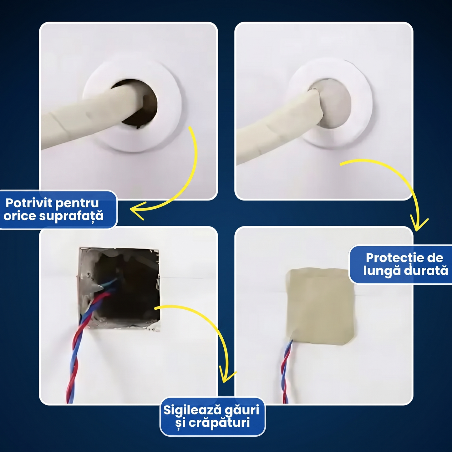 Mastic Impermeabil pentru Etanșarea Găurilor și Crăpăturilor cu Uscare Rapidă