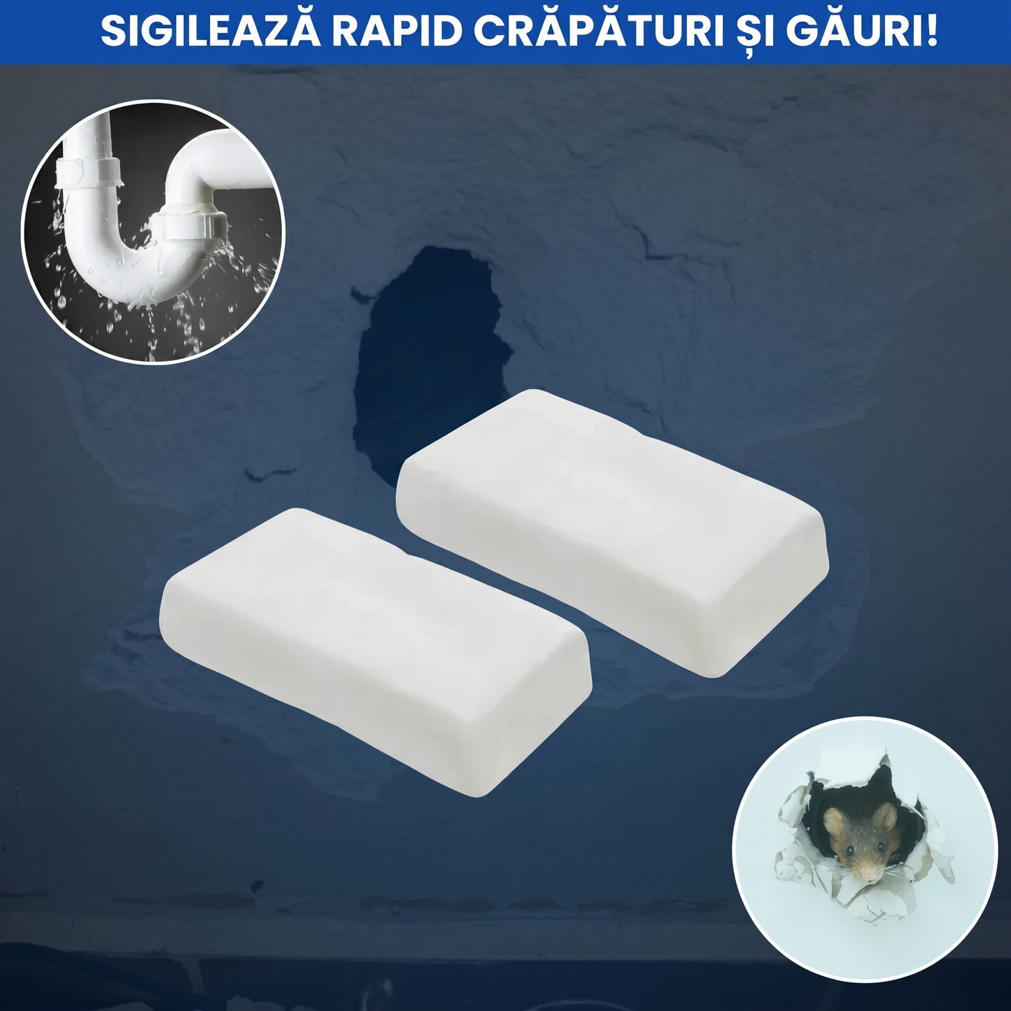Mastic Impermeabil pentru Etanșarea Găurilor și Crăpăturilor cu Uscare Rapidă