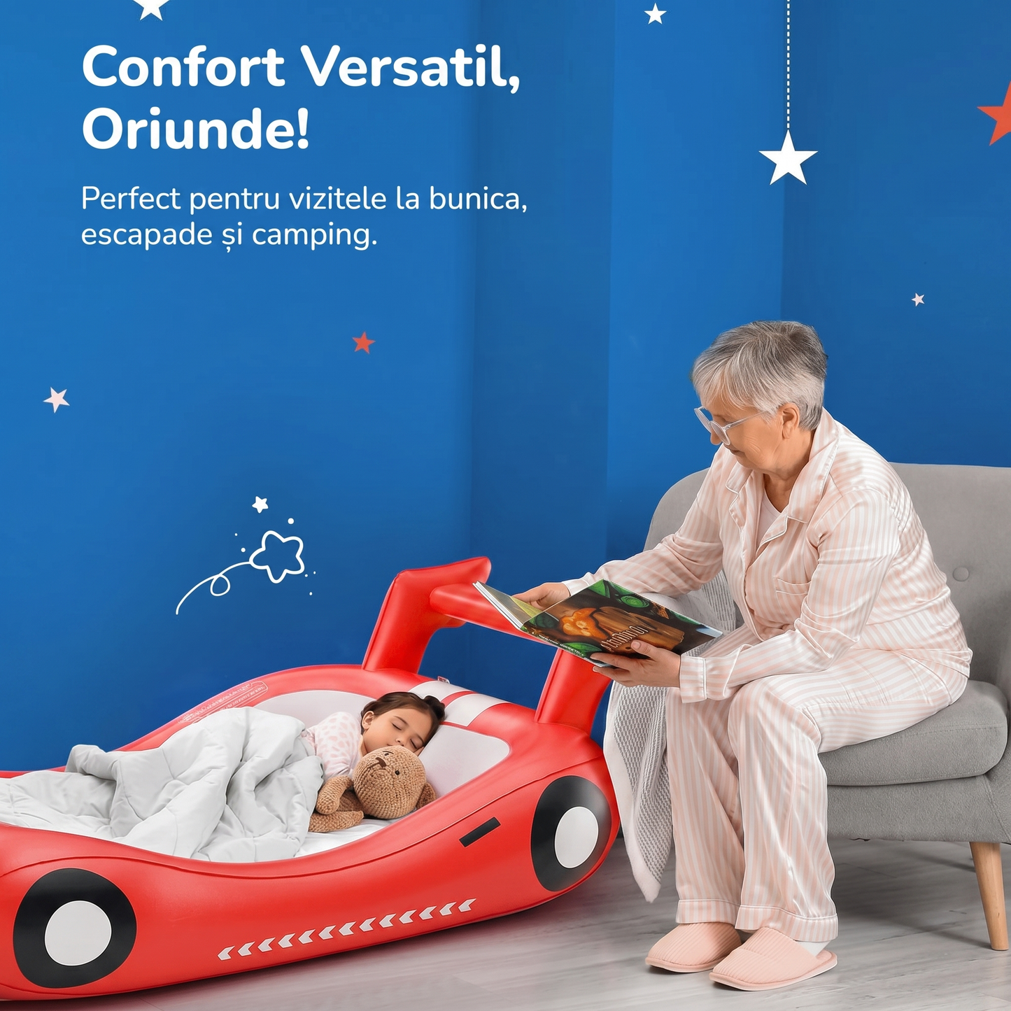 Pat Gonflabil Portabil pentru Copii