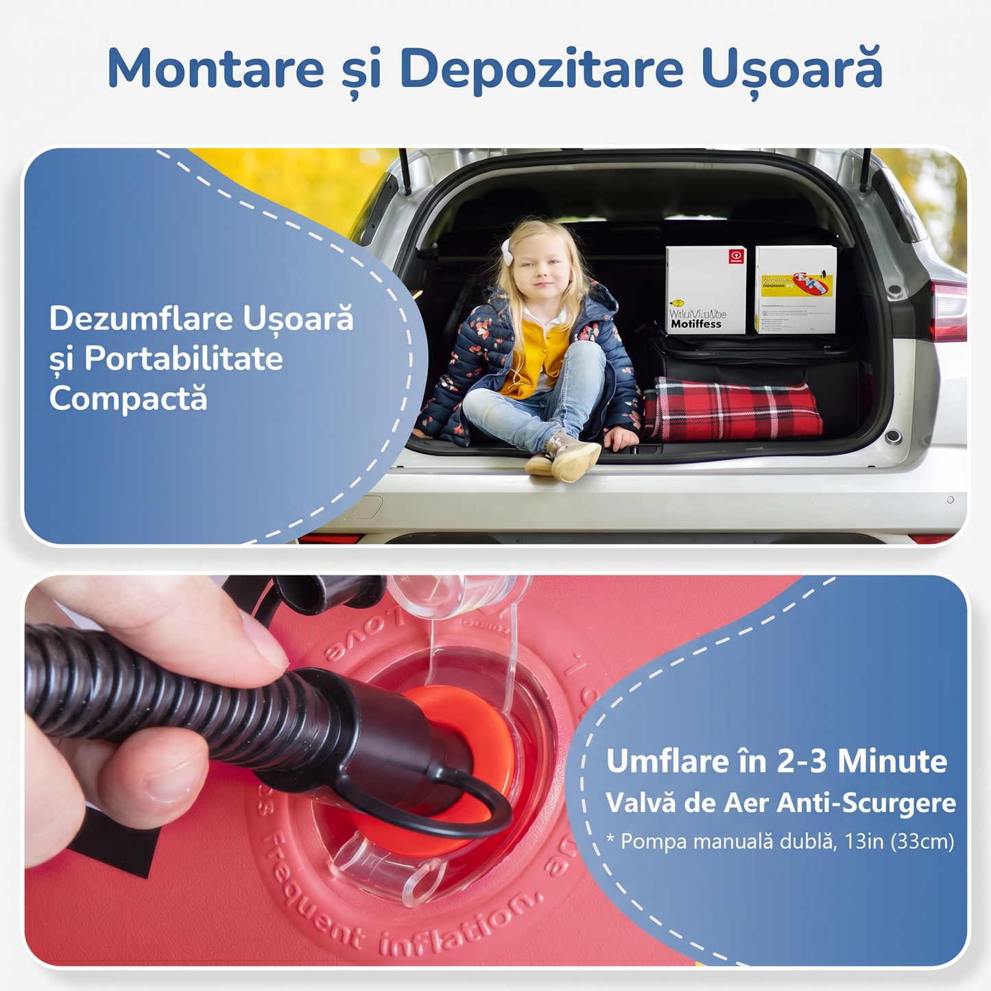 Pat Gonflabil Portabil pentru Copii