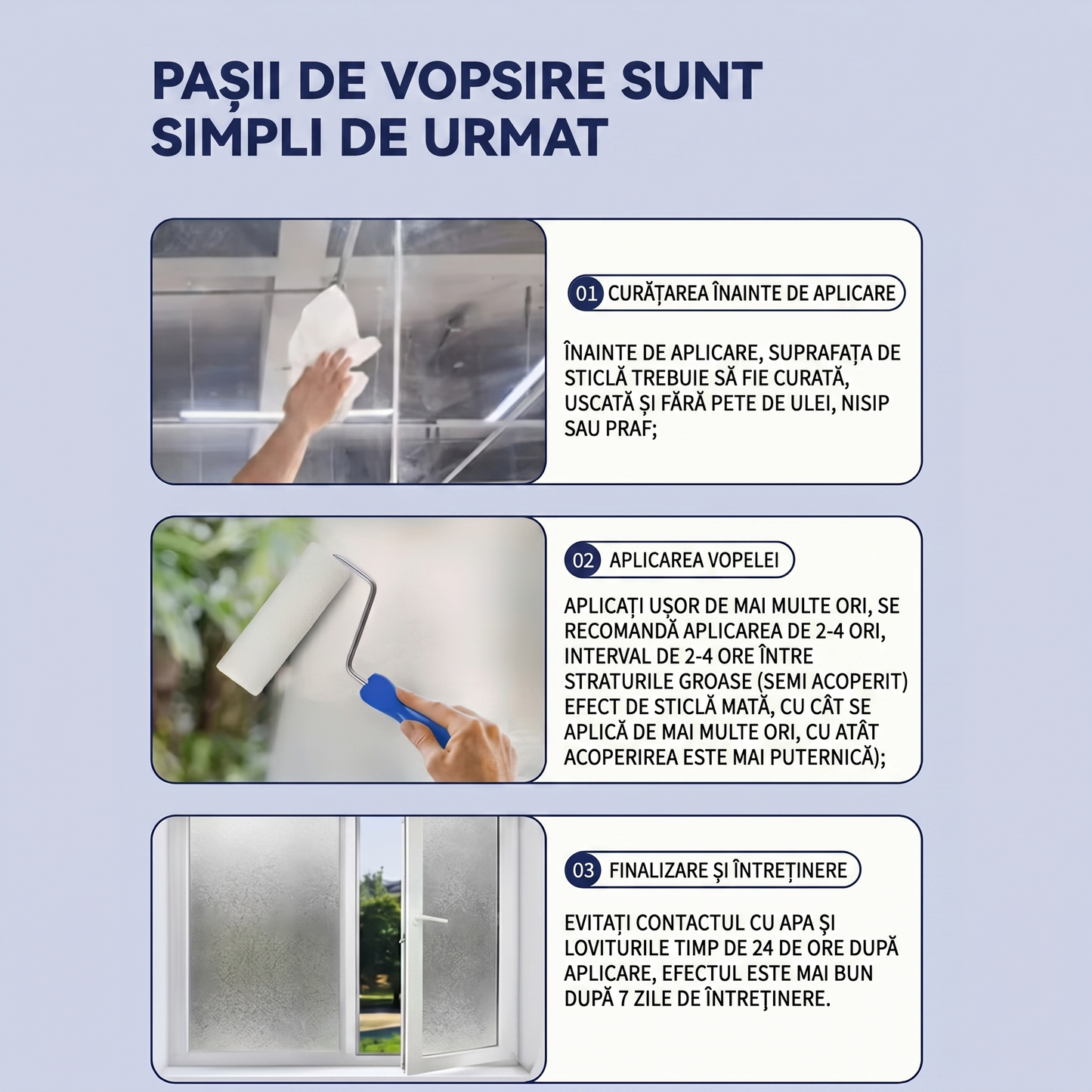 Vopsea pentru Sticlă Mată
