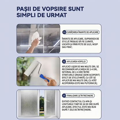 Vopsea pentru Sticlă Mată
