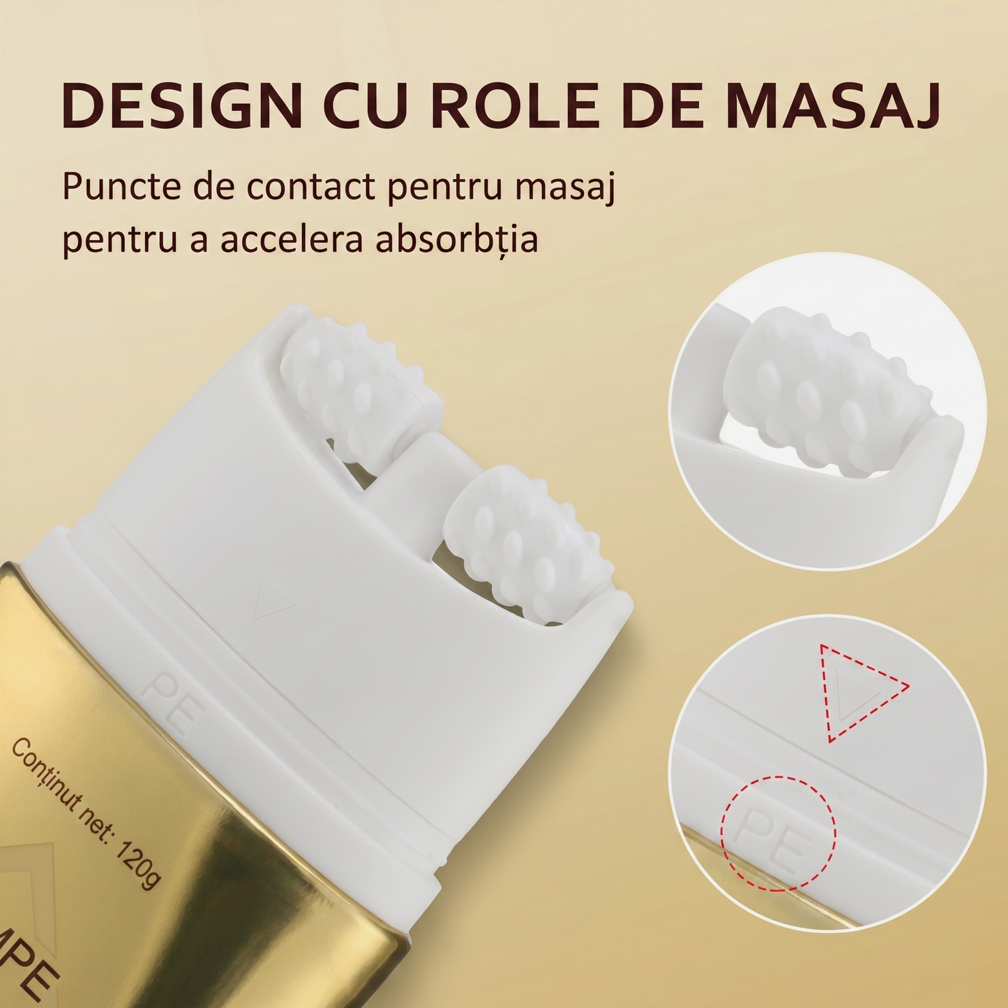 Cremă pentru Liftingul Gâtului cu Role de Masaj