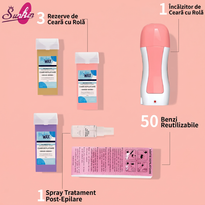 Epilwax 2 cu Încălzitor Ceară Roll-On