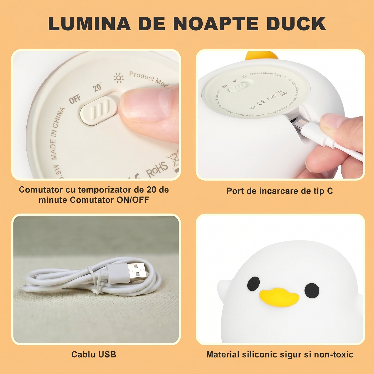 Lampa de Veghe Rățușcă pentru Copii