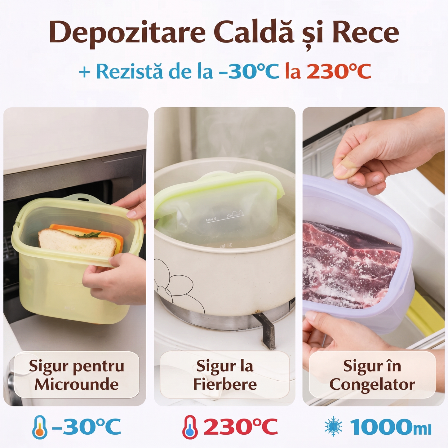 Pungi Reutilizabile din Silicon