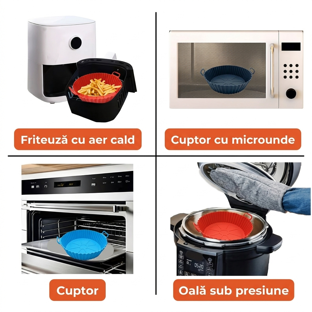 Set de Forme din Silicon pentru Air Fryer