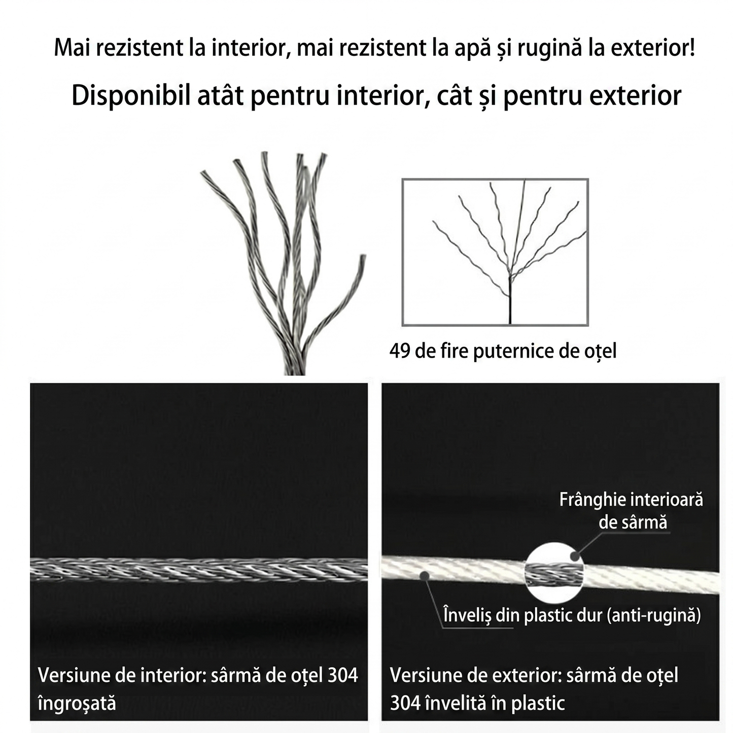 Uscător de Rufe cu Sfori Retractabile
