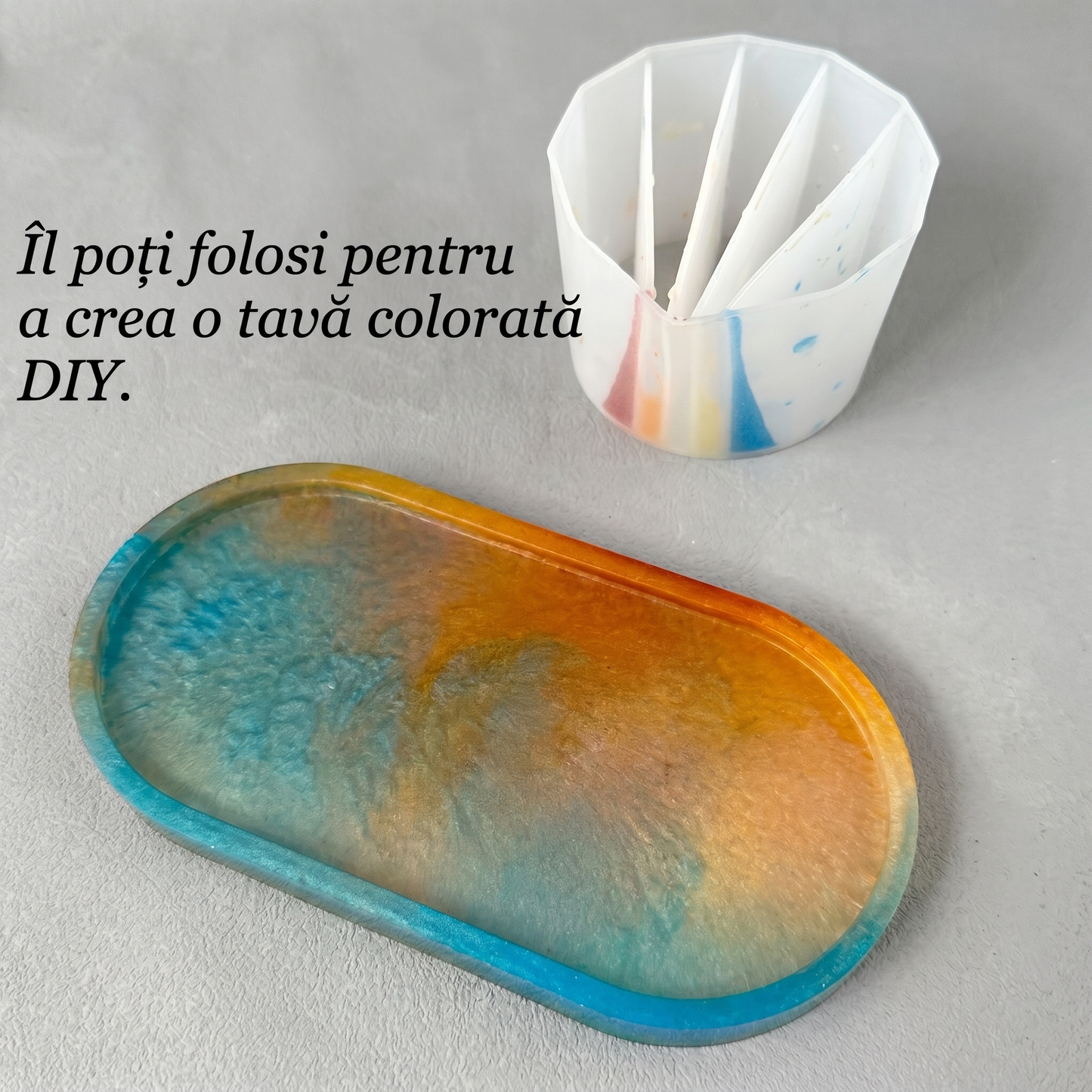 Cană de Silicon cu 3 Compartimente pentru Pictură