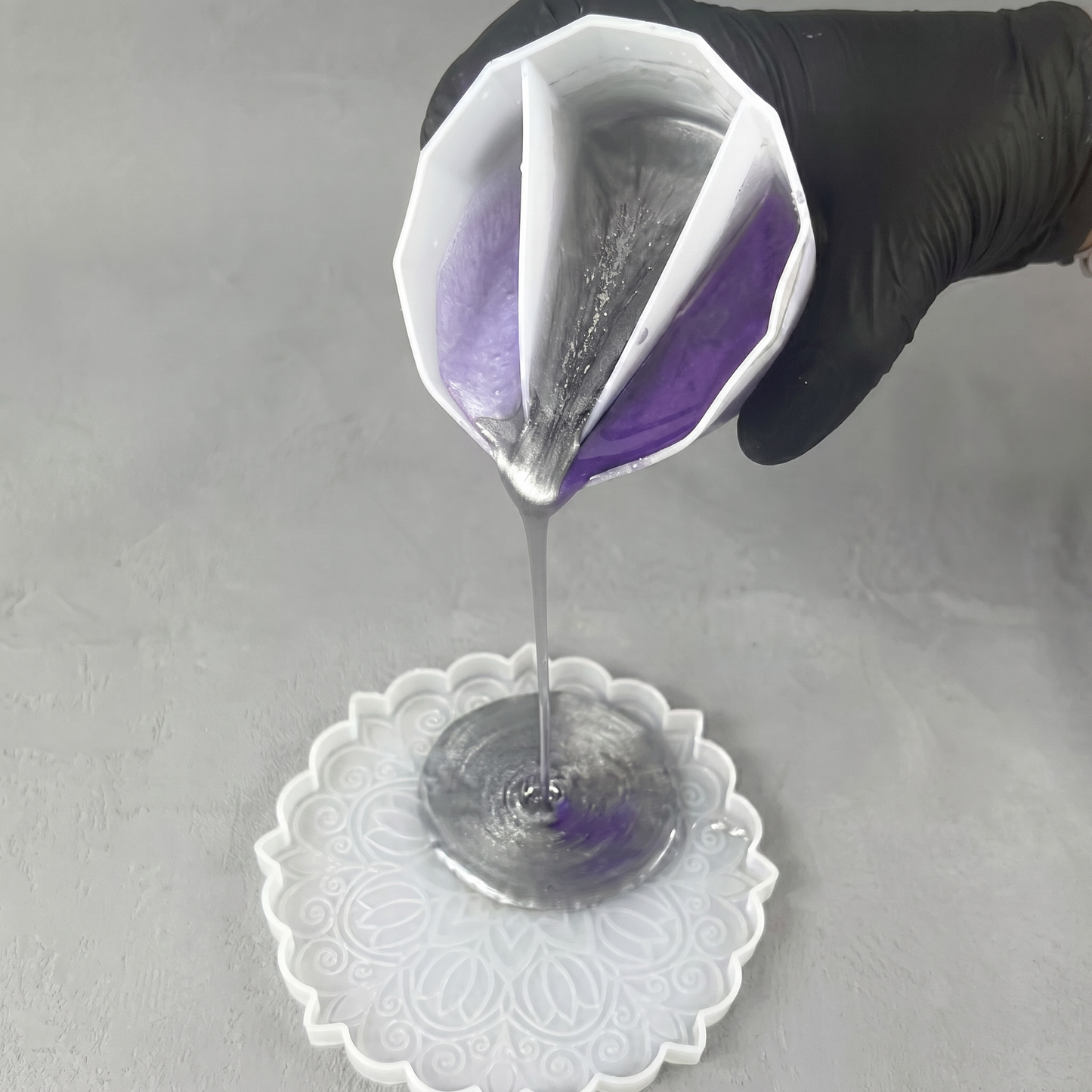 Cană de Silicon cu 3 Compartimente pentru Pictură