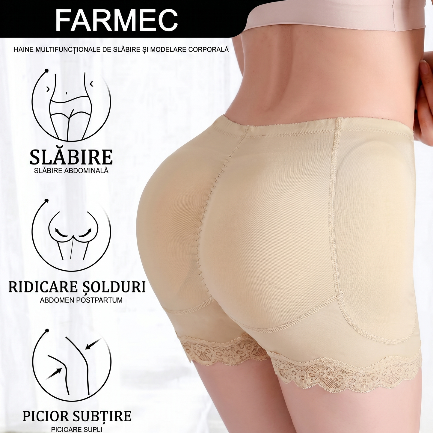 Lenjerie Modelatoare cu Volum pentru Fese